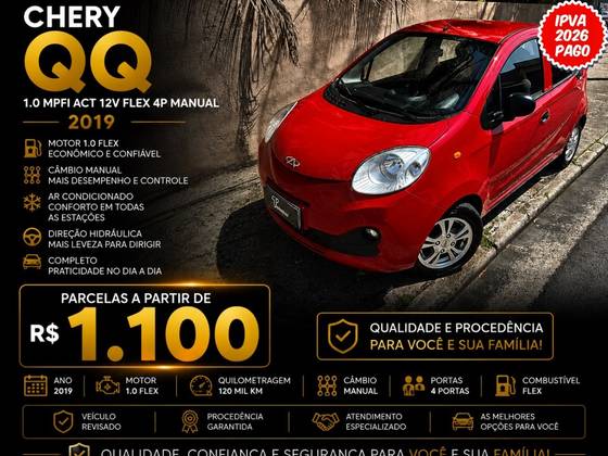 CAOA CHERY QQ 1.0 MPFI ACT 12V FLEX 4P MANUAL